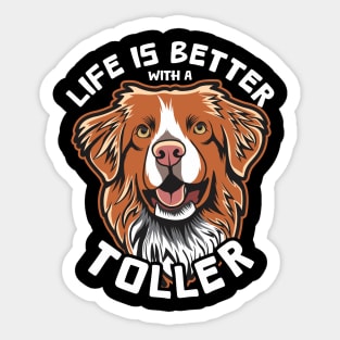 Life Is Better With a Toller Sticker